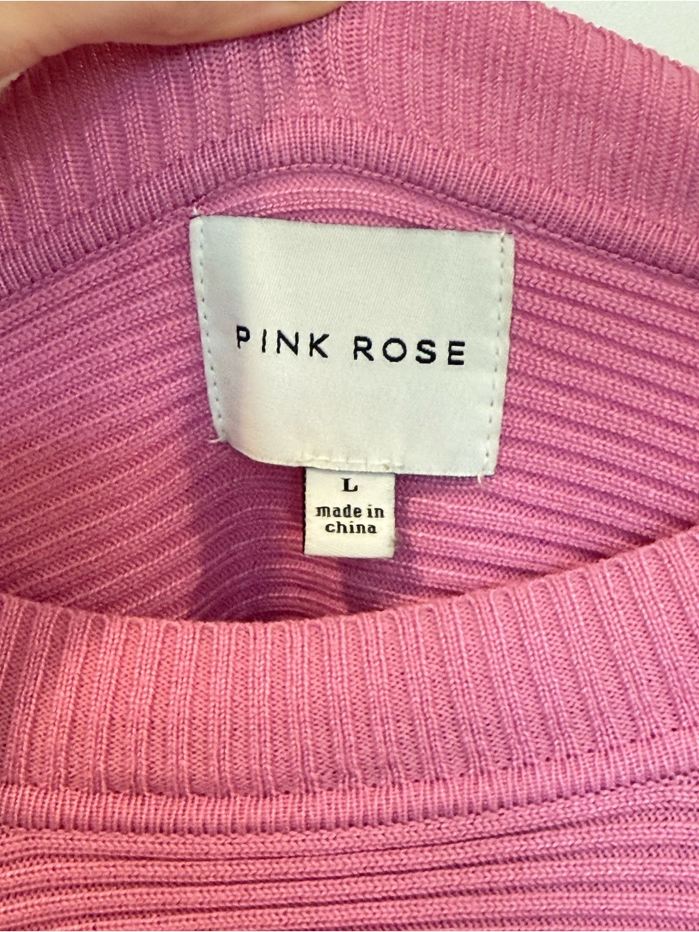 Pink Rose Fuchsia Ribbed Sweater - Picture 2 of 3